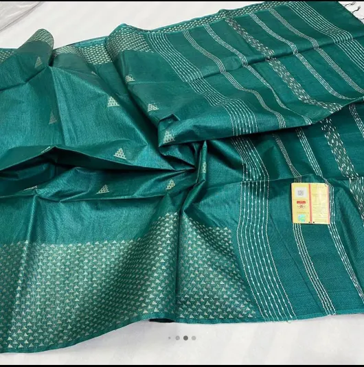 Regal Silk Ensemble with Copper Zari Boota & Fancy Stripes – Timeless Ethnic Charm